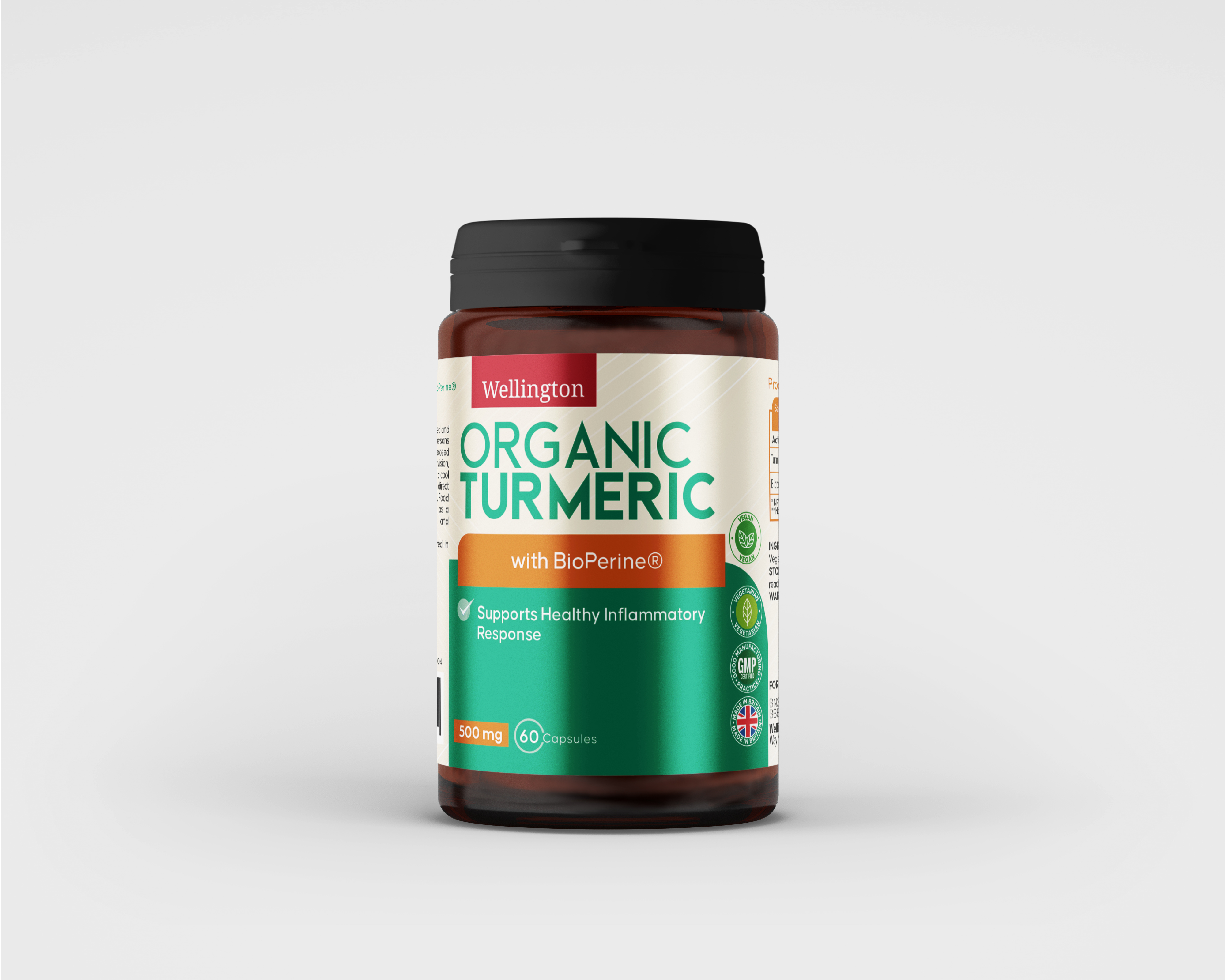 WLT ORGANIC TURMERIC CURCUMIN W/ BIOPERINE 60 CAPS